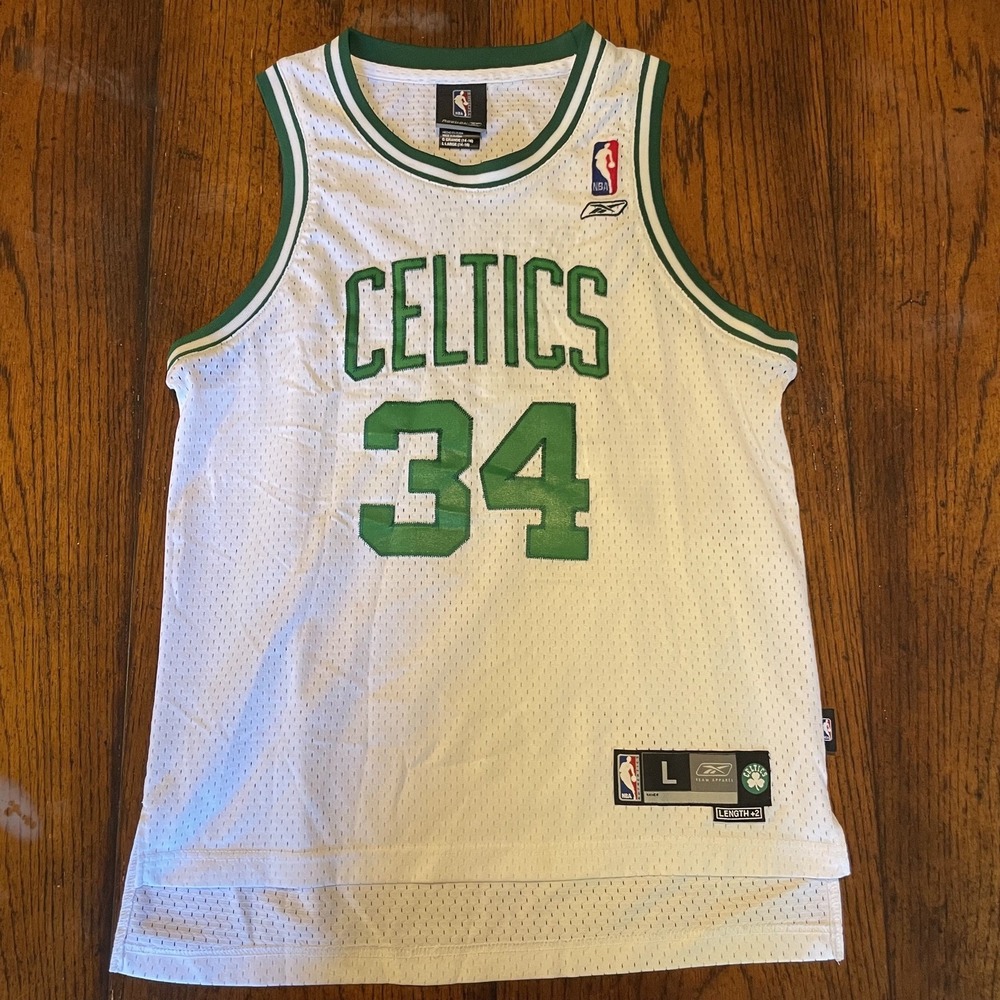 Vintage Reebok Paul Pierce Sewn Boston Celtics Jersey Youth Large (14-16) White